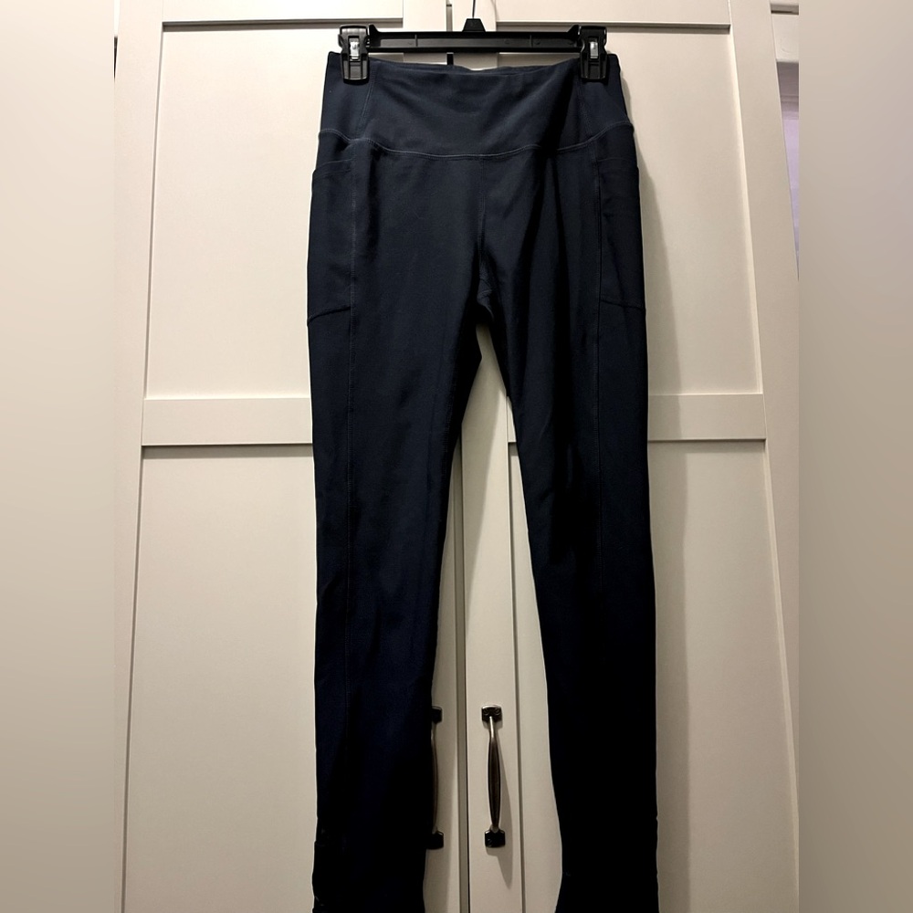 Mondetta navy blue performance luxury full length high rise leggings size small